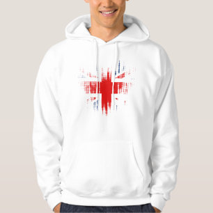 Veste À Capuche Drapeau britannique design grunge en détresse pour