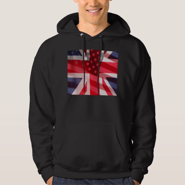 Veste À Capuche Drapeau britannique et américain (Devant)