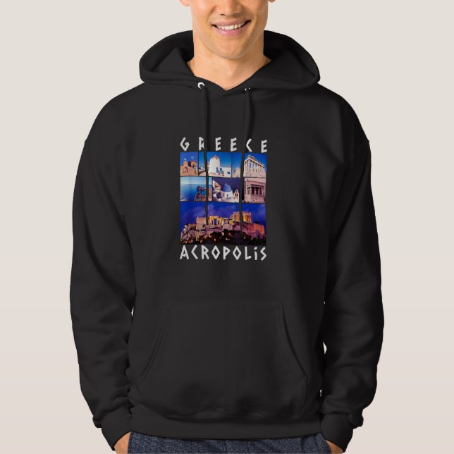 Veste À Capuche Drapeau Cadeau Grèce Grèce Hellas Athènes (Devant)