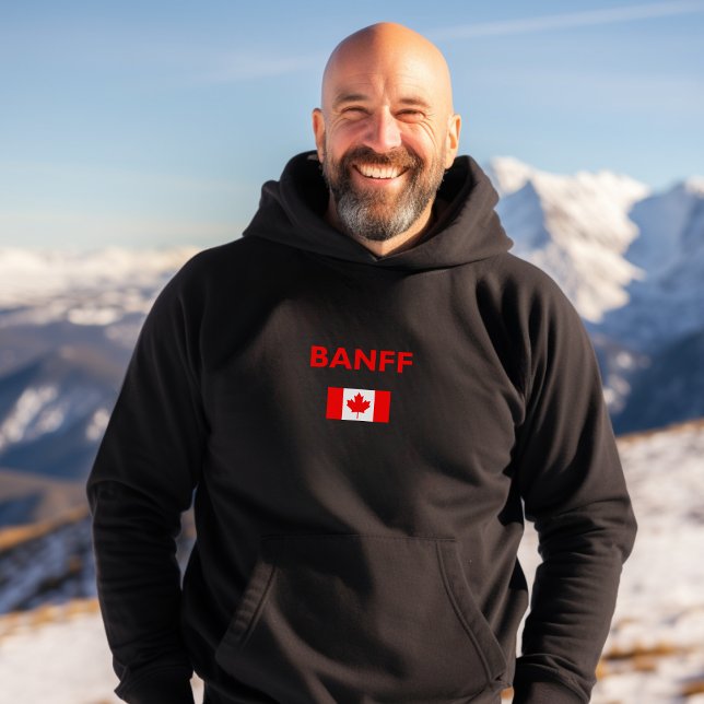 Veste À Capuche Drapeau canadien Banff Couleur foncée (Créateur téléchargé)