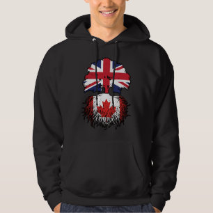 Veste À Capuche drapeau canadien britannique des racines de l'arbr
