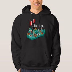 Veste À Capuche Drapeau canadien Jour de l'érable - Nombre nationa