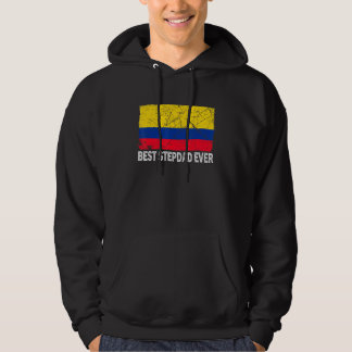 Veste À Capuche Drapeau Colombie Rétro Meilleur Stepdad Jamais pèr