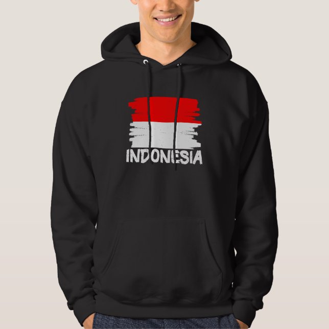 Veste À Capuche Drapeau Cool d'Indonésie (Devant)