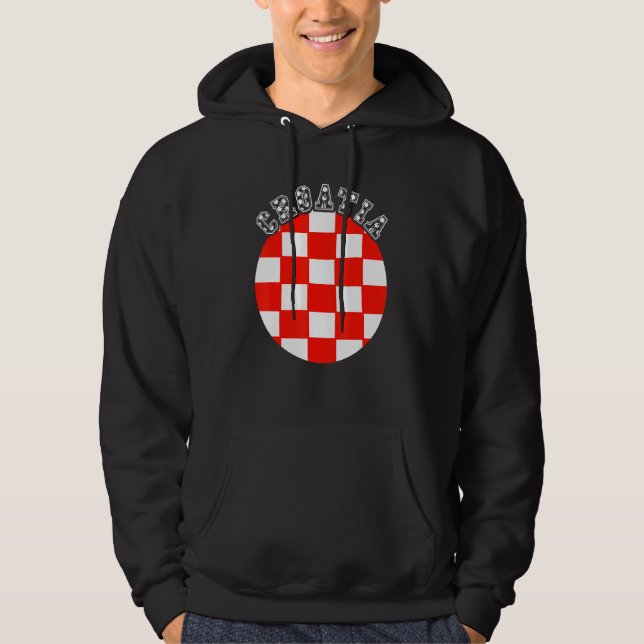 Veste À Capuche Drapeau croate Racines croates Hrvatska Croa (Devant)