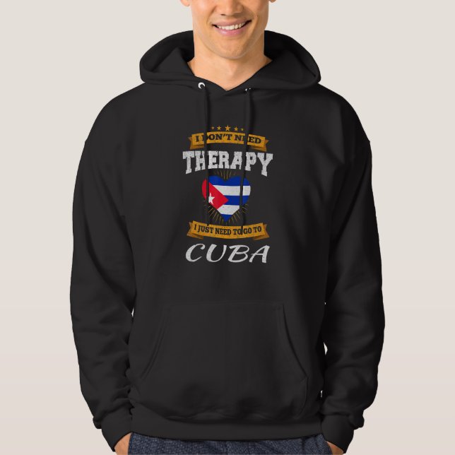 Veste À Capuche Drapeau cubain I Cuba Drapeau I Vacances I Cuba (Devant)
