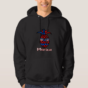 Veste À Capuche Drapeau d'ananas Merica Lunettes 4 juillet