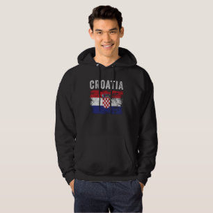 Veste À Capuche Drapeau de Croatie en détresse - Drapeau de Croati