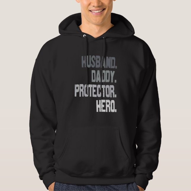 Veste À Capuche Drapeau de Fête des pères de héros pour père de fa (Devant)