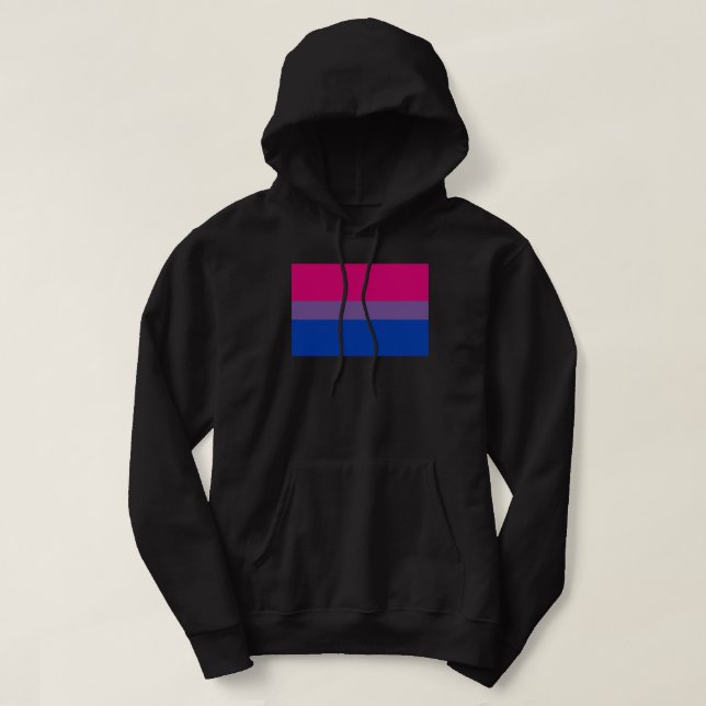Veste À Capuche Drapeau de fierté bisexuel (Design devant)