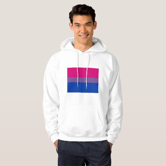 Veste À Capuche Drapeau de fierté bisexuel (Devant entier)