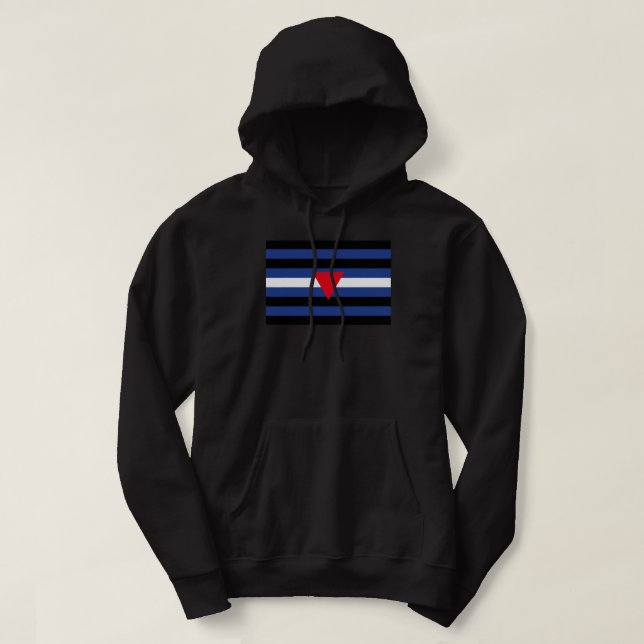 Veste À Capuche Drapeau de fierté cuir queer (Design devant)