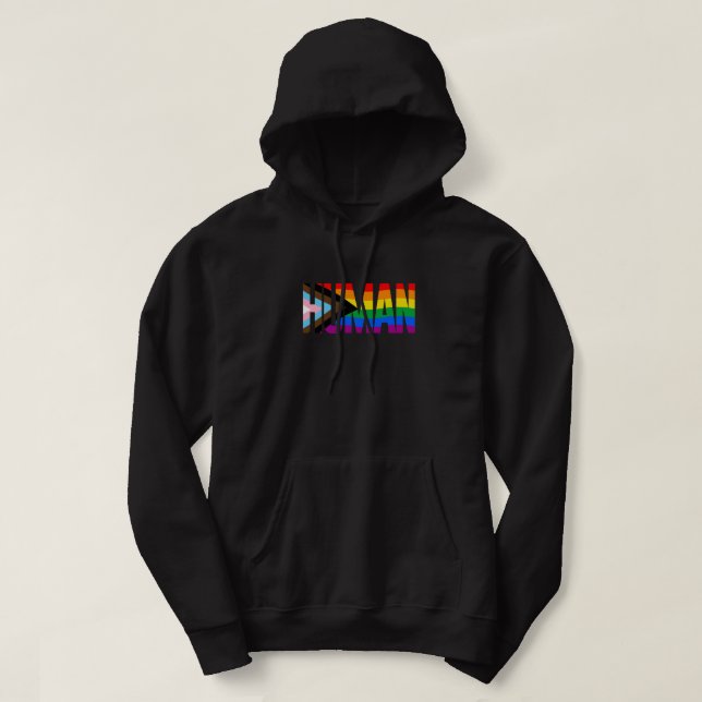 Veste À Capuche Drapeau de fierté d'inclusivité humaine (Design devant)