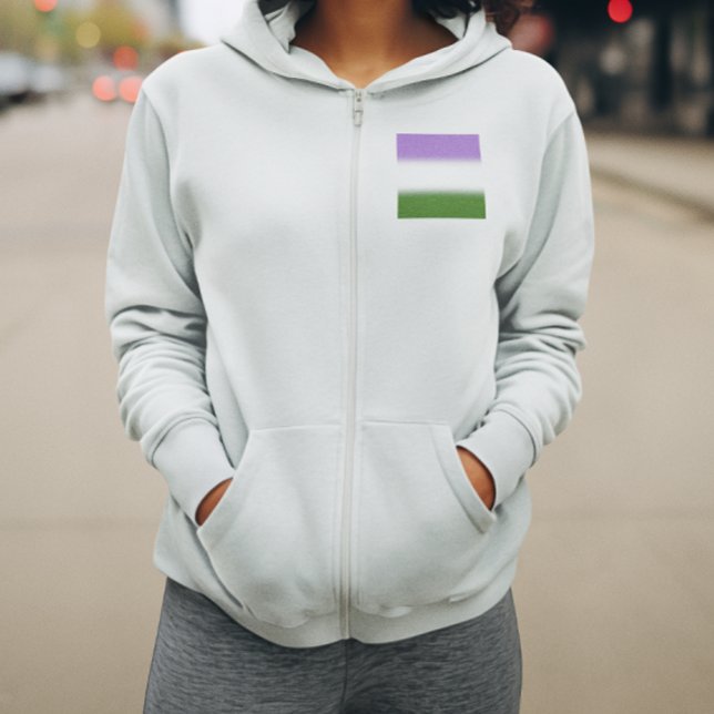 Veste À Capuche Drapeau de fierté genderqueer à dégradé – Drapeau  (Créateur téléchargé)