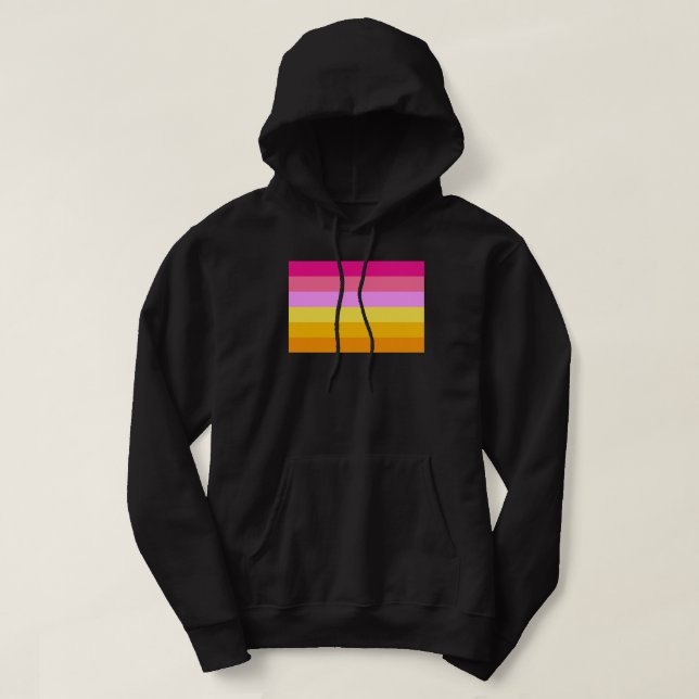 Veste À Capuche Drapeau de fierté lesbienne (Aube) (Design devant)