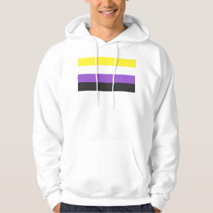 Veste À Capuche Drapeau de fierté non binaire de SlipperyJoe's jau