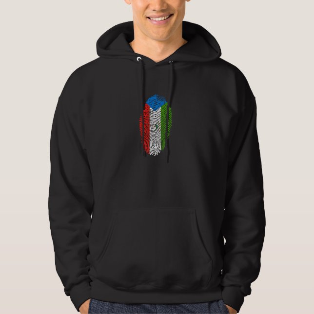 Veste À Capuche Drapeau de la Chemise de Guinée équatoriale Hérite (Devant)