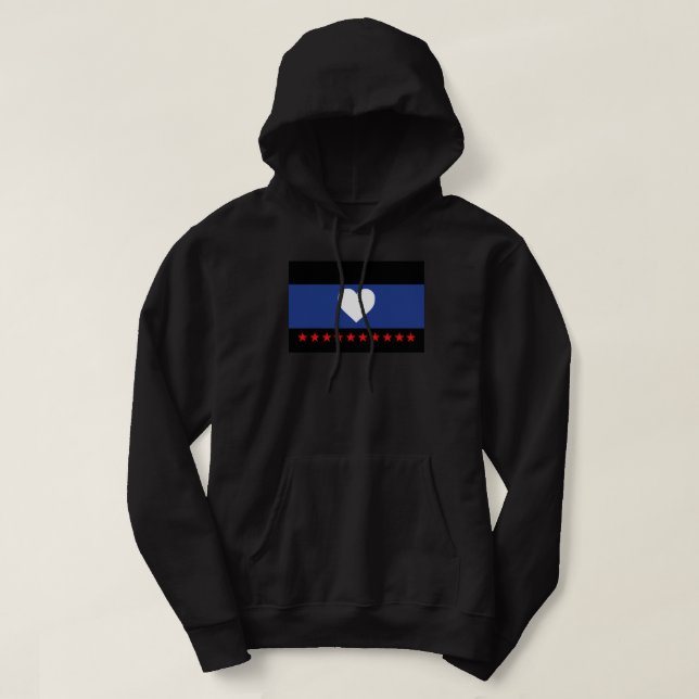 Veste À Capuche Drapeau de la fierté du pied (Design devant)