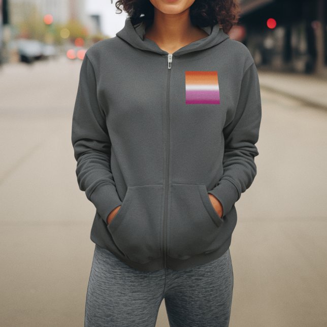 Veste À Capuche Drapeau de la fierté lesbienne à dégradé – Drapeau (Créateur téléchargé)