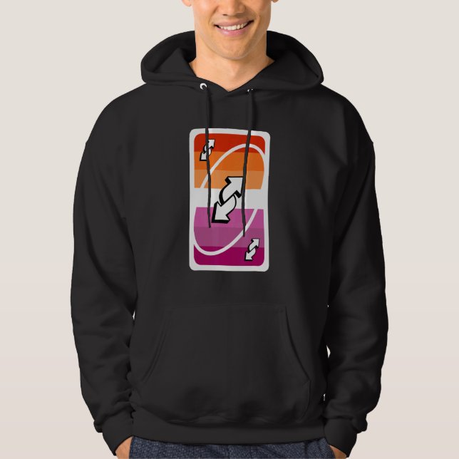 Veste À Capuche Drapeau de la fierté lesbienne inverse à la lesbie (Devant)