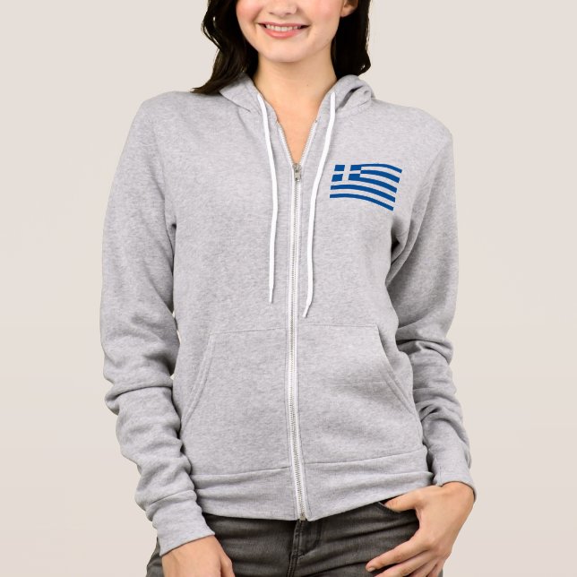 Veste À Capuche Drapeau de la Grèce (Devant)