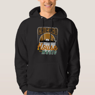 Veste À Capuche Drapeau de la musique house de Chicago Vinyle Dj R