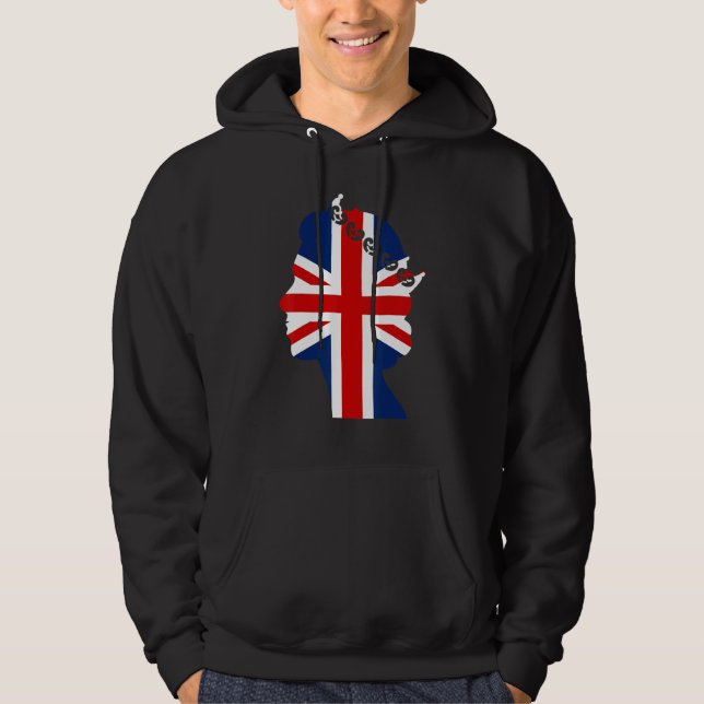 Veste À Capuche Drapeau de la reine britannique (Devant)