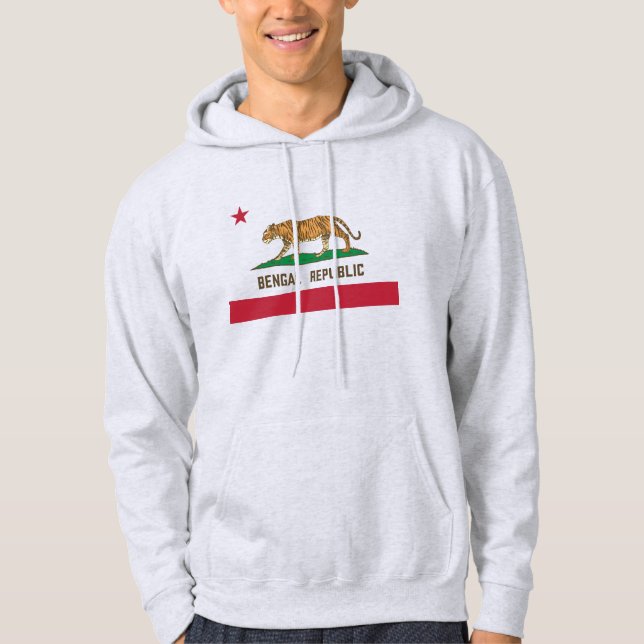 Veste À Capuche Drapeau de la République du Bengale de Tiger (Devant)