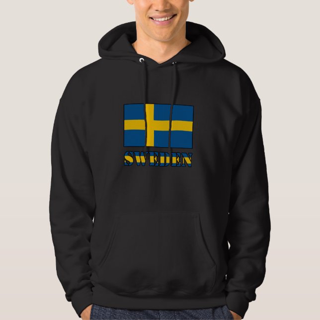 Veste À Capuche Drapeau de la Suède Fierté suédoise Racines suédoi (Devant)