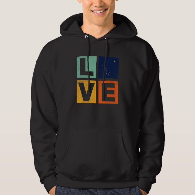Veste À Capuche Drapeau de l'Alaska  Amour de l'Alaska (Devant)