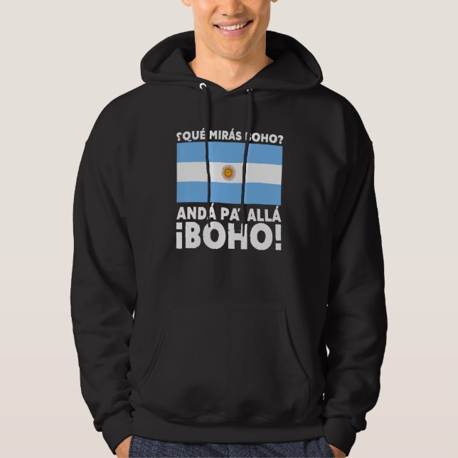 Veste À Capuche Drapeau de l'Argentine Fierté argentine Discours d (Devant)