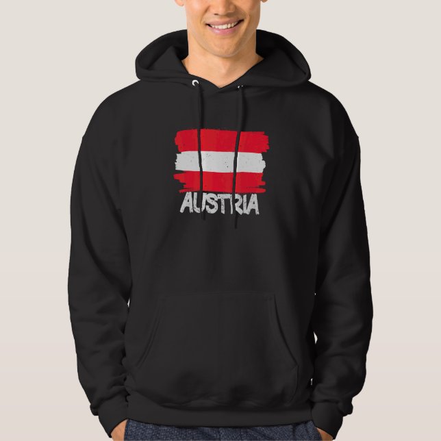Veste À Capuche Drapeau de l'Autriche cool (Devant)