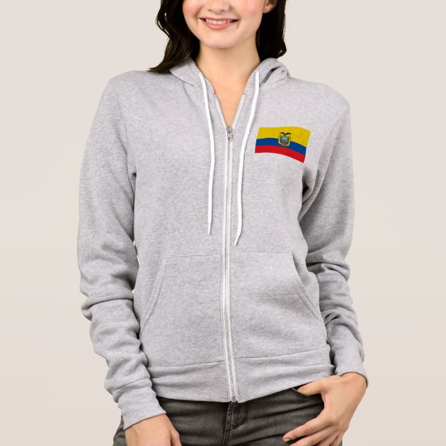 Veste À Capuche Drapeau de l'Équateur (Devant)