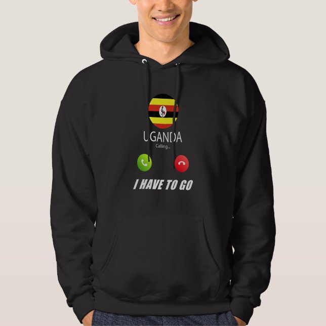 Veste À Capuche Drapeau de l'Ouganda Souvenir l'Ouganda Appelle Ap (Devant)