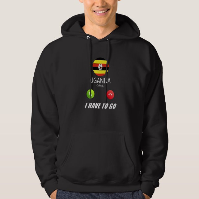 Veste À Capuche Drapeau de l'Ouganda Souvenir l'Ouganda Appelle Ap (Devant)