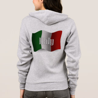 Veste À Capuche Drapeau de ondulation de l'Italie