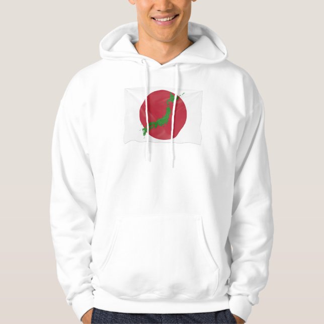 Veste À Capuche Drapeau de pays japonais (Devant)
