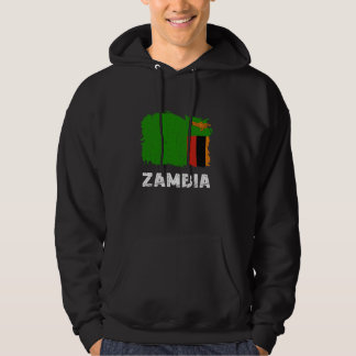 Veste À Capuche Drapeau de Zambie Racines zambiennes Vintage Fiert