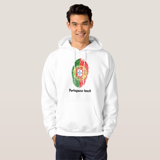 Veste À Capuche Drapeau d'empreinte digitale de contact de (Devant entier)
