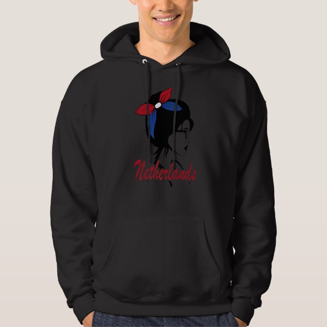 Veste À Capuche Drapeau des femmes néerlandaises filles de Pays-Ba (Devant)