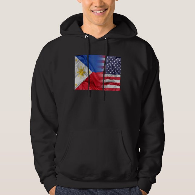 Veste À Capuche Drapeau Des Philippines Aux Philippines - Racines  (Devant)