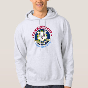 VESTE À CAPUCHE DRAPEAU D'ÉTAT CONSTITUTION CONNECTICUT