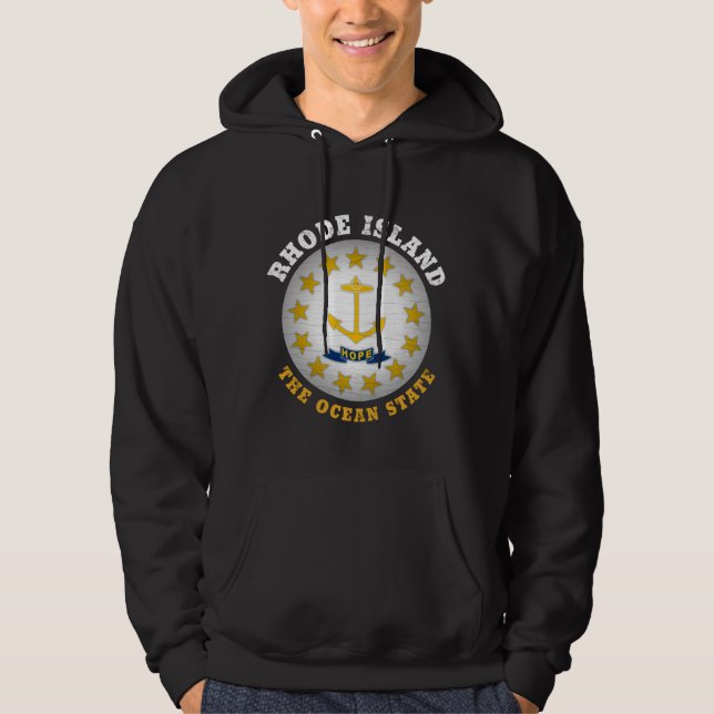 VESTE À CAPUCHE DRAPEAU D'ÉTAT DE L'OCÉAN DE L'ÎLE RHODE (Devant)