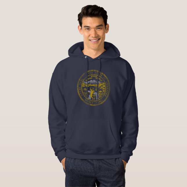 Veste À Capuche Drapeau d'état du Nébraska (Devant entier)