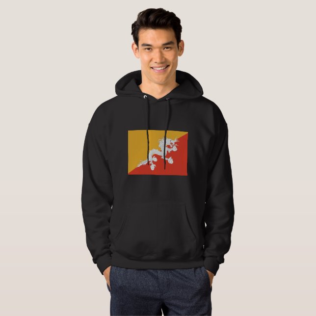 Veste À Capuche Drapeau du Bhoutan (Devant entier)