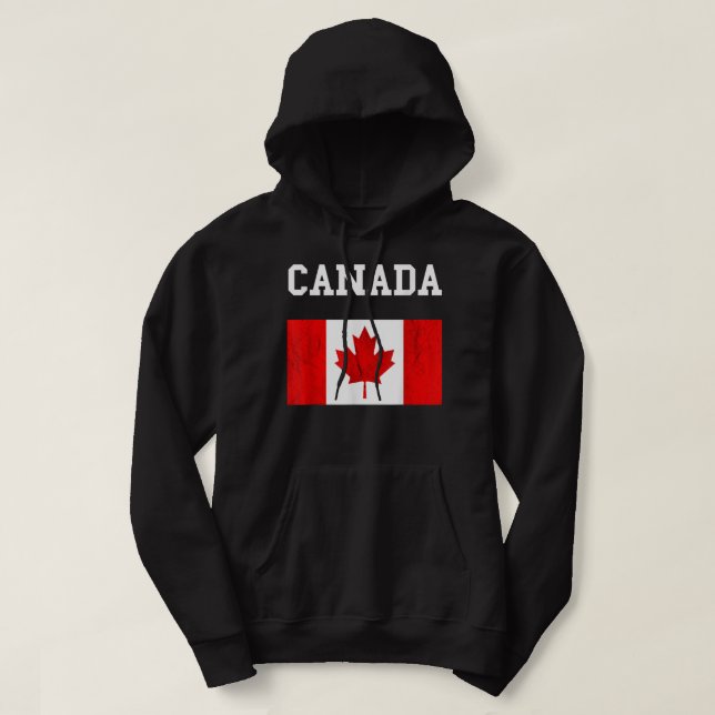 Veste À Capuche Drapeau du Canada Drapeau canadien Racines de l'ér (Design devant)