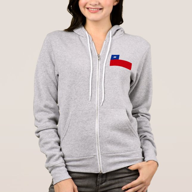 Veste À Capuche Drapeau du Chili (Devant)