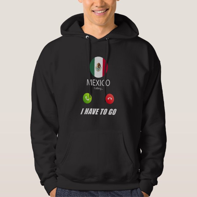 Veste À Capuche Drapeau du Mexique Souvenir le Mexique Appelle App (Devant)