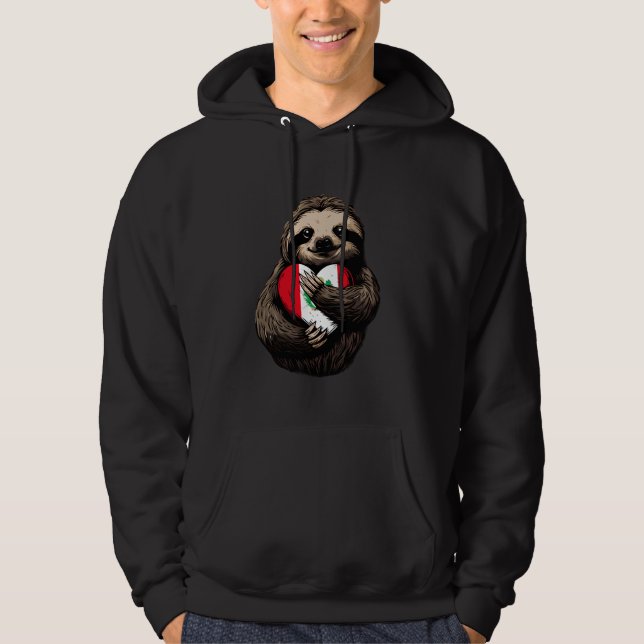 Veste À Capuche Drapeau du Pérou Fierté Péruvienne Paresseux Cœur  (Devant)
