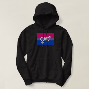 Veste À Capuche Drapeau du symbole de la fierté bisexuelle